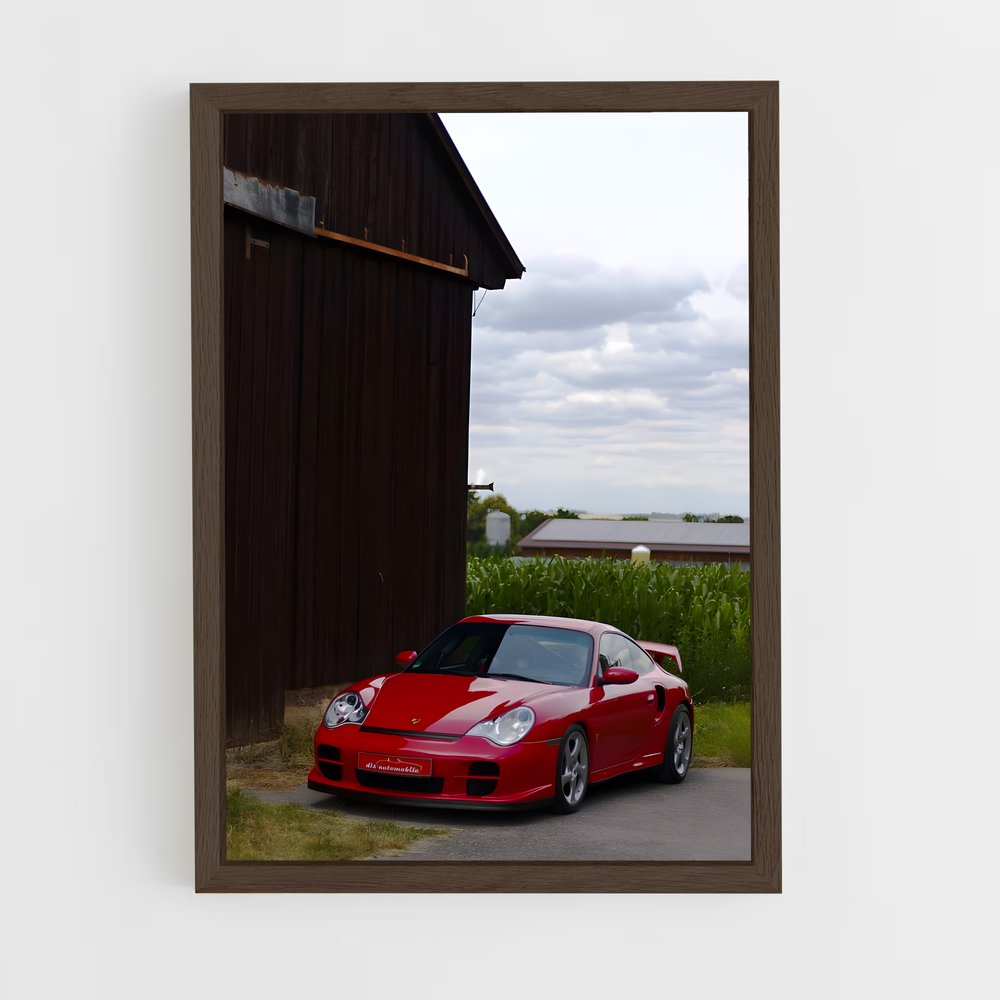 Poster Sportive en Rouge – affiche Porsche (vue 5)